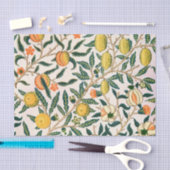 ウィリアムモリスフルーツポメグラナートホワイトオーナメント 薄葉紙 (クラフト)