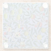 ウィリアムモリスフルーツポメグラネートブルーオーナメント ガラスコースター (裏面)