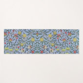 ウィリアムモリスフルーツポメグラネートブルーオーナメント ヨガマット (正面(横))