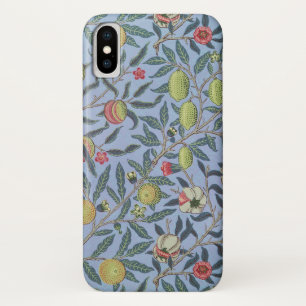 ウィリアムモリスフルーツポメグラネートブルーオーナメント iPhone X ケース