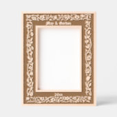 ウィリアムモリスフローラつる植物ケムスコットプレ縁どス レーザー彫刻フレーム (正面)