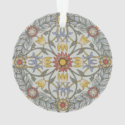 ウィリアムモリスフローラサークルフラワーイラストレーション オーナメント (裏面)