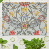 ウィリアムモリスフローラサークルフラワーイラストレーション キッチンタオル (折り畳み)