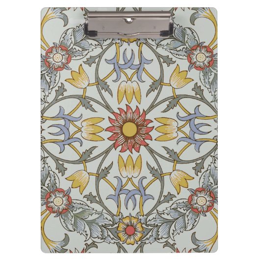 ウィリアムモリスフローラサークルフラワーイラストレーション クリップボード (正面)