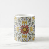ウィリアムモリスフローラサークルフラワーイラストレーション コーヒーマグカップ (中央)