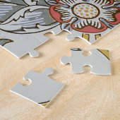 ウィリアムモリスフローラサークルフラワーイラストレーション ジグソーパズル (側面)