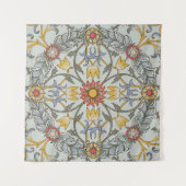 ウィリアムモリスフローラサークルフラワーイラストレーション タペストリー (正面(横))