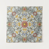 ウィリアムモリスフローラサークルフラワーイラストレーション タペストリー (正面)