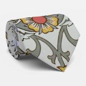 ウィリアムモリスフローラサークルフラワーイラストレーション ネクタイ (ロール)