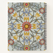 ウィリアムモリスフローラサークルフラワーイラストレーション ノートブック (裏面)