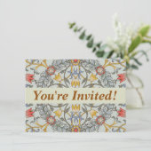 ウィリアムモリスフローラサークルフラワーイラストレーション 招待状 (スタンド正面)