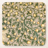 ウィリアムモリスフローラフルーツガーデンフラワークラシックズ スクエアペーパーコースター (正面)
