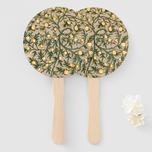ウィリアムモリスフローラフルーツガーデンフラワークラシックズ ハンドファン (正面&裏面)