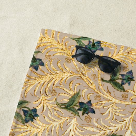 ウィリアムモリスフローラフルーツガーデンフラワークラシックズ ビーチタオル (インサイチュ)