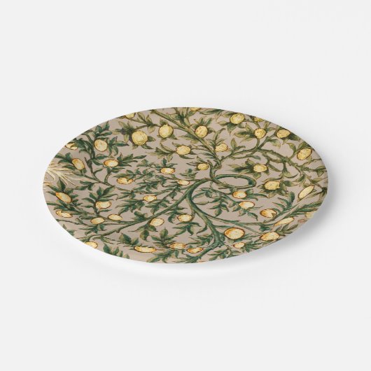 ウィリアムモリスフローラフルーツガーデンフラワークラシックズ ペーパープレート (アングル)