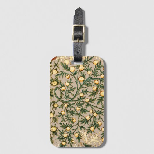 ウィリアムモリスフローラフルーツガーデンフラワークラシックズ ラゲッジタグ (正面縦)