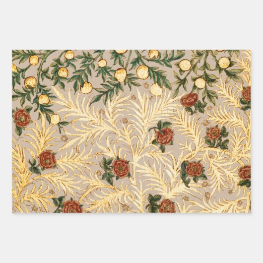 ウィリアムモリスフローラフルーツガーデンフラワークラシックズ ラッピングペーパーシート (正面3)