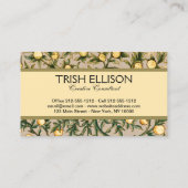 ウィリアムモリスフローラフルーツガーデンフラワークラシックズ 名刺 (裏面)