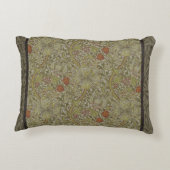 ウィリアムモリスフローラリリーウィローアートプリントデザイン アクセントクッション (裏面)