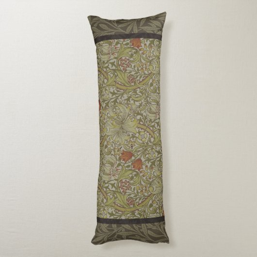 ウィリアムモリスフローラリリーウィローアートプリントデザイン ボディピロー (裏面 (縦))