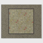 ウィリアムモリスフローラリリーウィローアートプリントデザイン ラッピングペーパー (フラット)