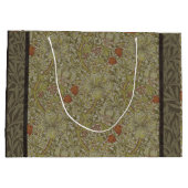 ウィリアムモリスフローラリリーウィローアートプリントデザイン ラージペーパーバッグ (裏面)