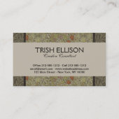 ウィリアムモリスフローラリリーウィローアートプリントデザイン 名刺 (裏面)