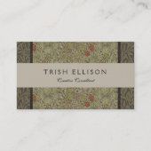 ウィリアムモリスフローラリリーウィローアートプリントデザイン 名刺 (正面)