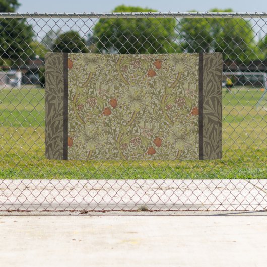 ウィリアムモリスフローラリリーウィローアートプリントデザイン 横断幕 (インサイチュ)