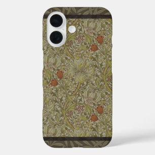 ウィリアムモリスフローラリリーウィローアートプリントデザイン iPhone 16ケース