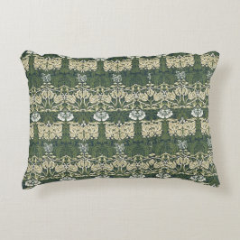 ウィリアムモリスフローラヴィンテージアートチューリップアンドバラ アクセントクッション