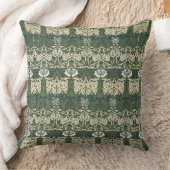 ウィリアムモリスフローラヴィンテージアートチューリップアンドバラ クッション (ブランケット)