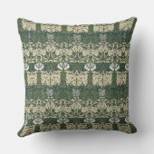 ウィリアムモリスフローラヴィンテージアートチューリップアンドバラ クッション (裏面)