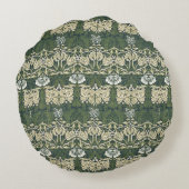 ウィリアムモリスフローラヴィンテージアートチューリップアンドバラ ラウンドクッション (裏面)