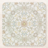ウィリアムモリスフローラ紙コースター スクエアペーパーコースター (正面)