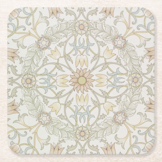 ウィリアムモリスフローラ紙コースター スクエアペーパーコースター (正面)