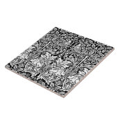 ウィリアムモリスブラザーラビットブラック&ホワイト タイル (側面)