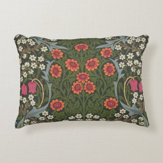 ウィリアムモリスブラックソーンガーデンフラワークラシックズ アクセントクッション (正面)