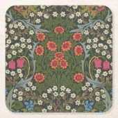 ウィリアムモリスブラックソーンガーデンフラワークラシックズ スクエアペーパーコースター (正面)