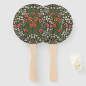 ウィリアムモリスブラックソーンガーデンフラワークラシックズ ハンドファン (正面&裏面)