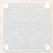 ウィリアムモリスブラックソーンタペストリーフローラ ガラスコースター (裏面)