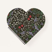 ウィリアムモリスブラックソーンタペストリーフローラ ノートブック (正面)