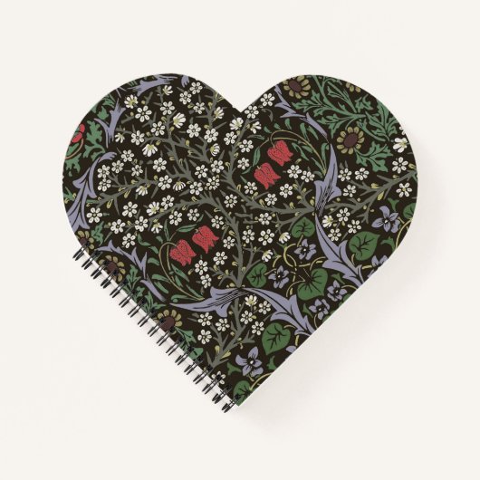 ウィリアムモリスブラックソーンタペストリーフローラ ノートブック (正面)