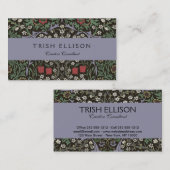 ウィリアムモリスブラックソーンタペストリーフローラ 名刺 (正面/裏面)