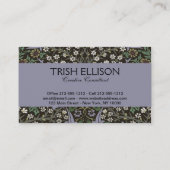 ウィリアムモリスブラックソーンタペストリーフローラ 名刺 (裏面)