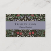 ウィリアムモリスブラックソーンタペストリーフローラ 名刺 (正面)