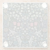 ウィリアムモリスブラックソーンフローラアールヌーボー ガラスコースター (裏面)