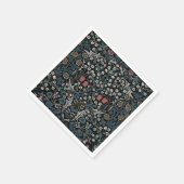 ウィリアムモリスブラックソーンフローラアールヌーボー スタンダードカクテルナプキン (角)