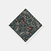 ウィリアムモリスブラックソーンフローラアールヌーボー スタンダードカクテルナプキン (角)