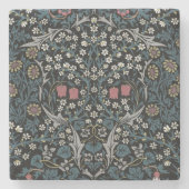 ウィリアムモリスブラックソーンフローラアールヌーボー ストーンコースター (正面)